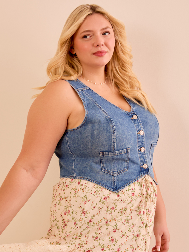 Wren Denim Vest Detail 4 - ARULA