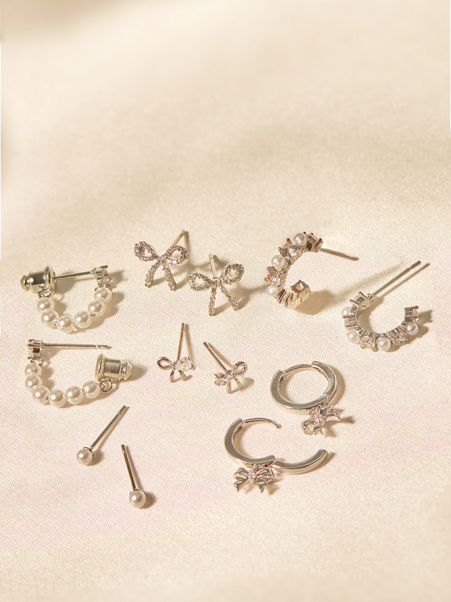 Bow Mini Hoop Earring Set - ARULA