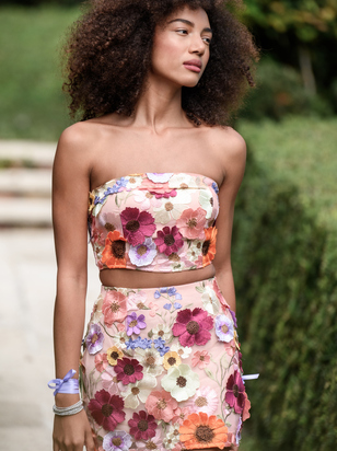 Grace 3D Floral Mini Skirt - ARULA