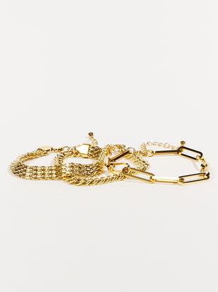 Stainless Steel Chain Link Bracelet Pack - ARULA