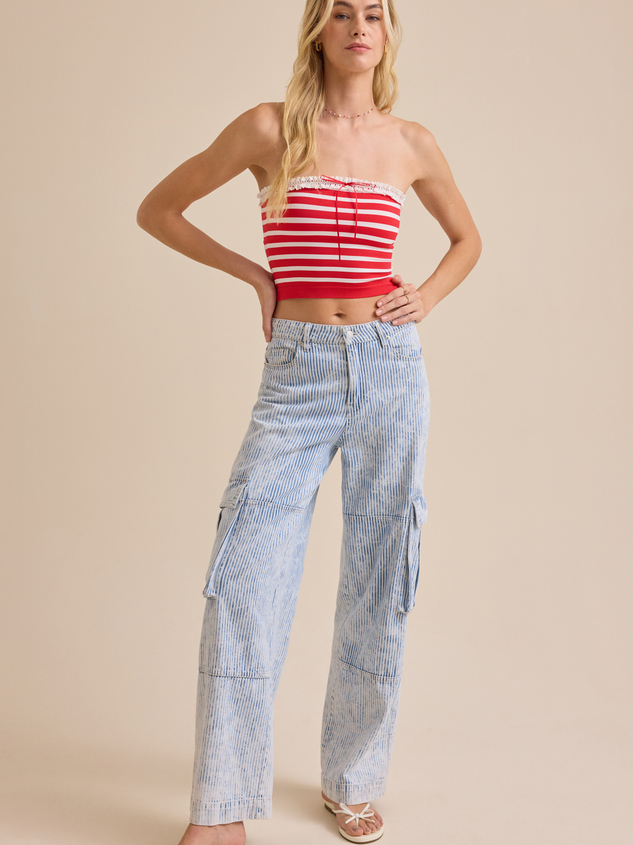 Addi Strapless Striped Cami Detail 3 - ARULA