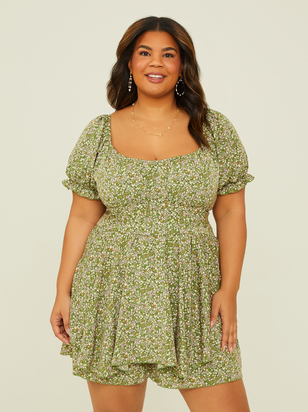 Plus size romper dress discount