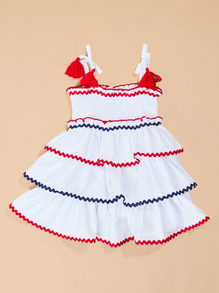 Americana Fun Toddler Ric Rac Dress - ARULA
