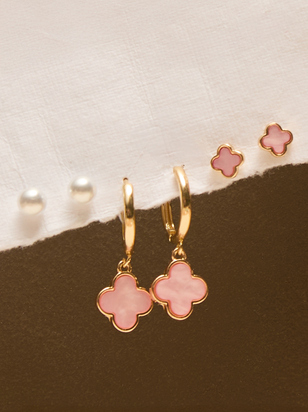 Mini Clover Earring Set - ARULA - 