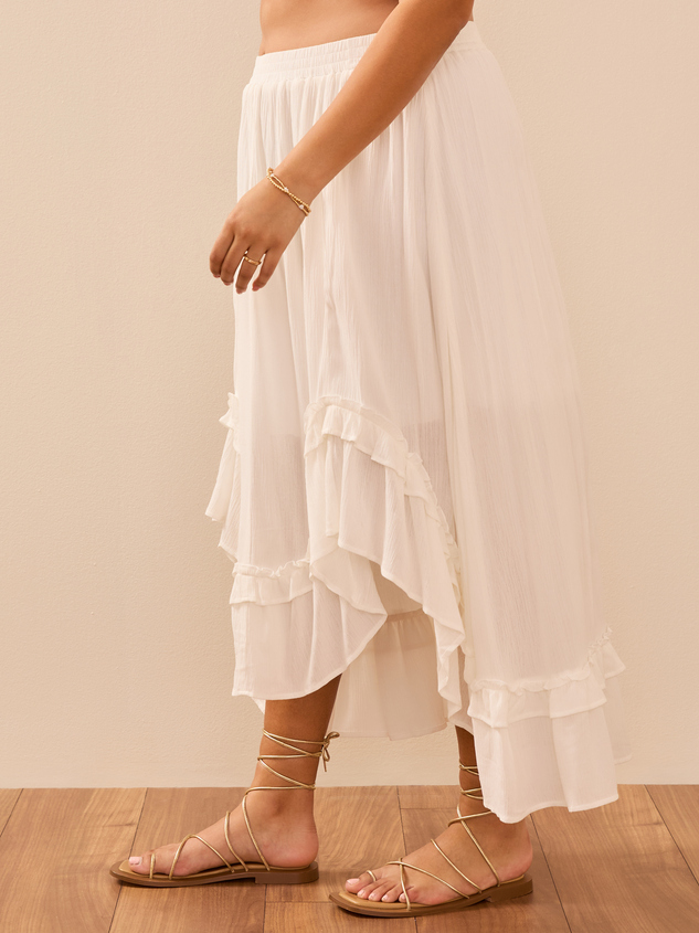 Halla Ruffle Midi Skirt Detail 3 - ARULA
