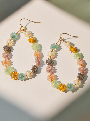 Pastel Flower Teardrop Dangle - ARULA