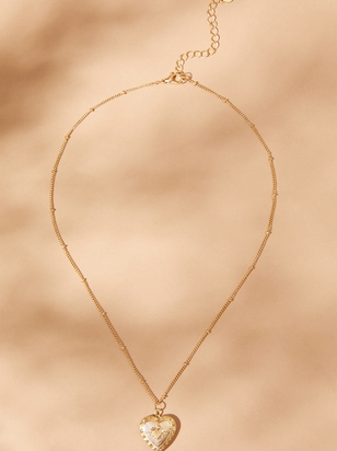 Antique Heart Locket Necklace - ARULA