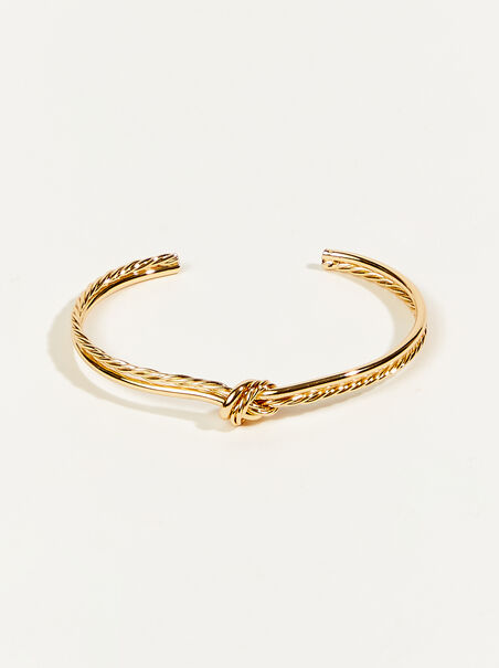 Double-Knot Textured Cuff Bracelet - ARULA