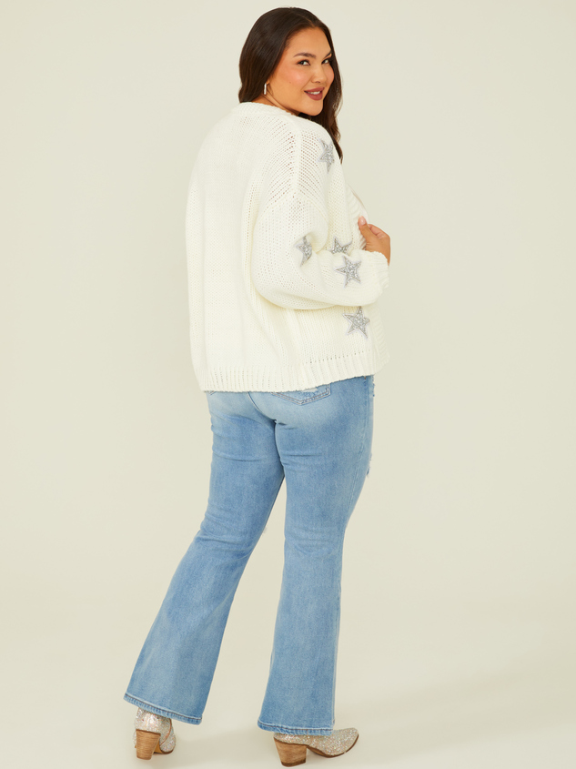 Shining Star Oversized Cardigan Detail 5 - ARULA