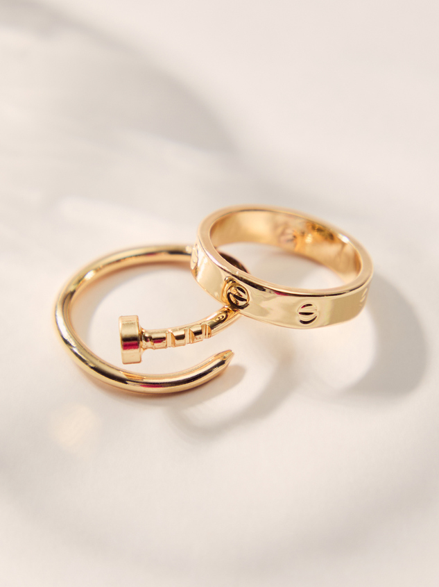 Wrapped Nail Ring Set Detail 2 - ARULA