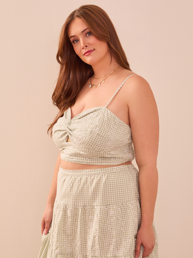 Sofia Gingham Tank Detail 3 - ARULA