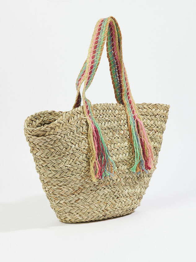 Harlow Seagrass Tote Detail 2 - ARULA