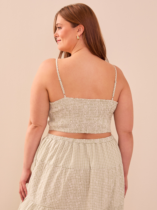 Sofia Gingham Tank Detail 4 - ARULA