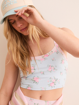 Tempo Floral Cropped Tank - ARULA