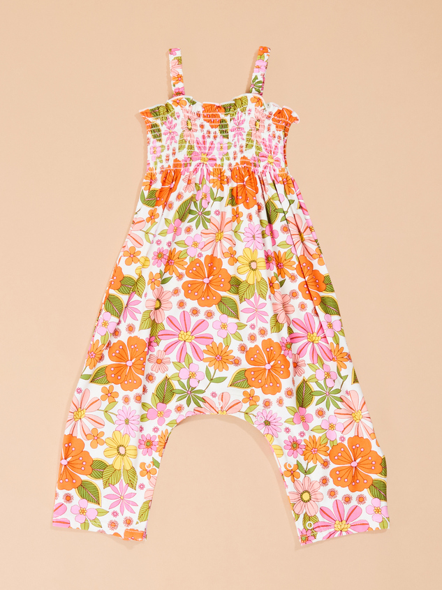 Lacy Boho Beachy Floral Jumpsuit - ARULA