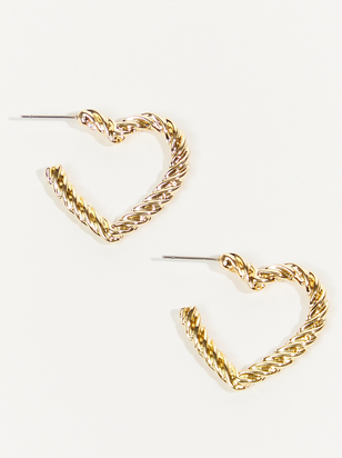 Twisted Heart Earrings - ARULA