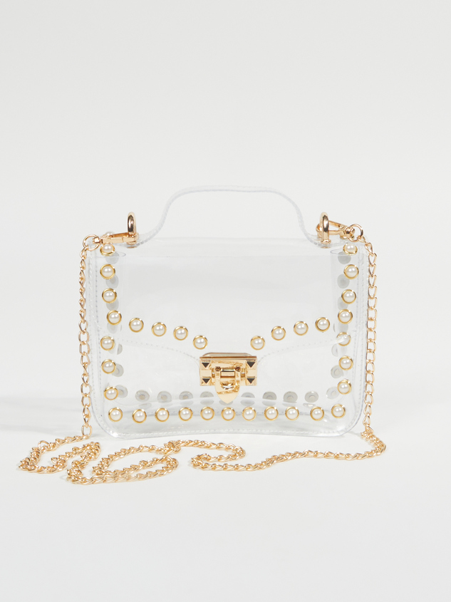 Pearl Studded Clear Bag - ARULA