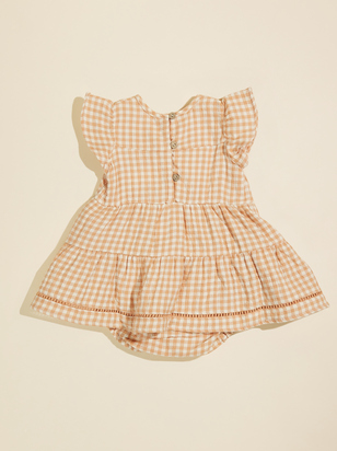 Sadie Gingham Dress and Bloomer Set by Quincy Mae - ARULA