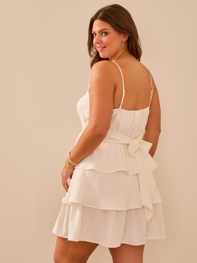 Sara Tiered Mini Dress Detail 6 - ARULA