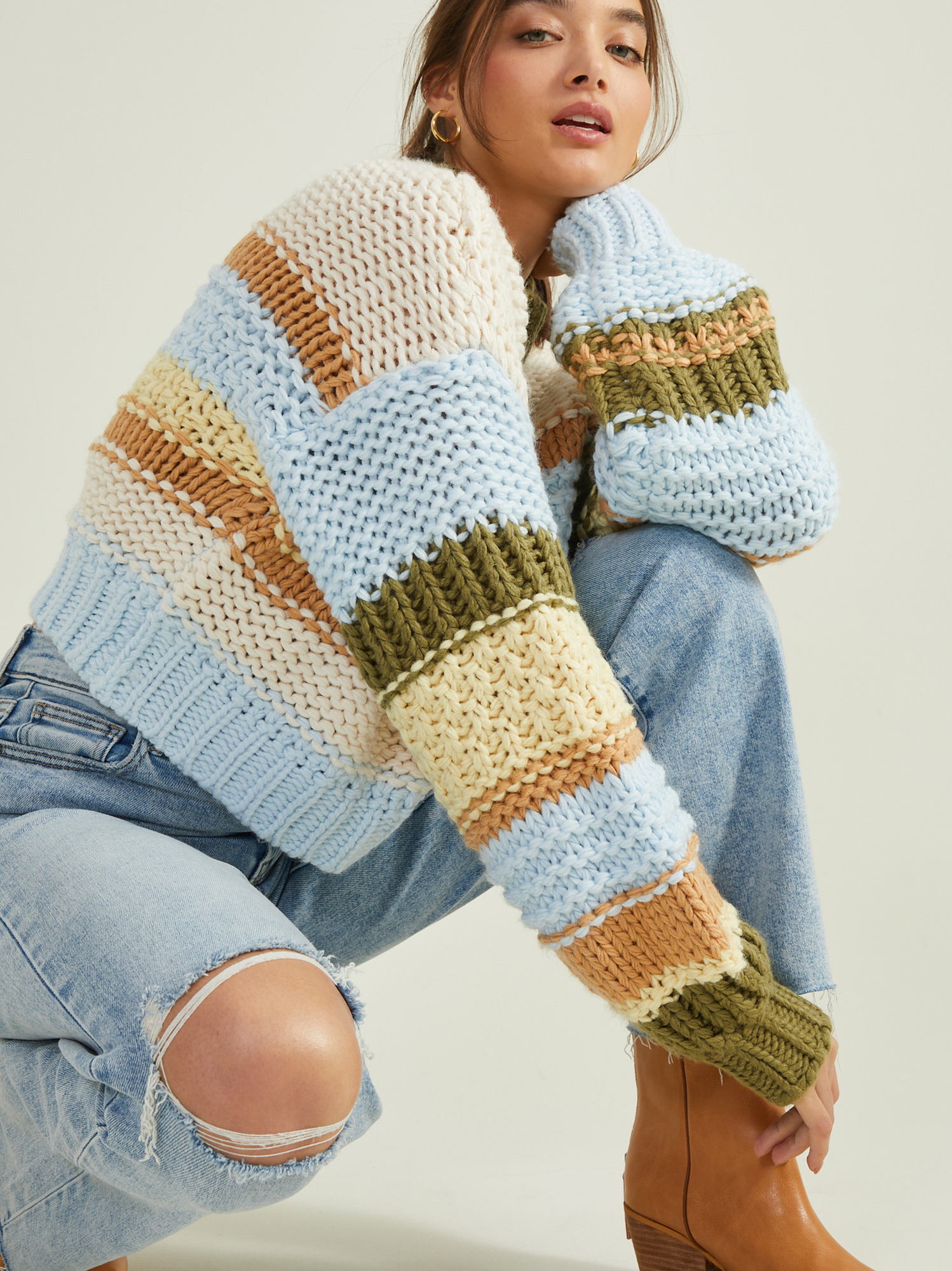 Hollis Chunky Striped Sweater ARULA
