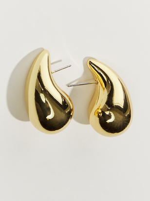 18k Gold Large Nugget Earrings - ARULA