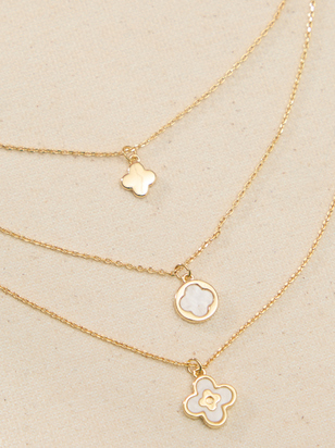 Clover Cascade Charm Necklace - ARULA - 