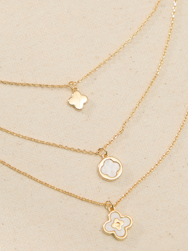 Clover Cascade Charm Necklace - ARULA