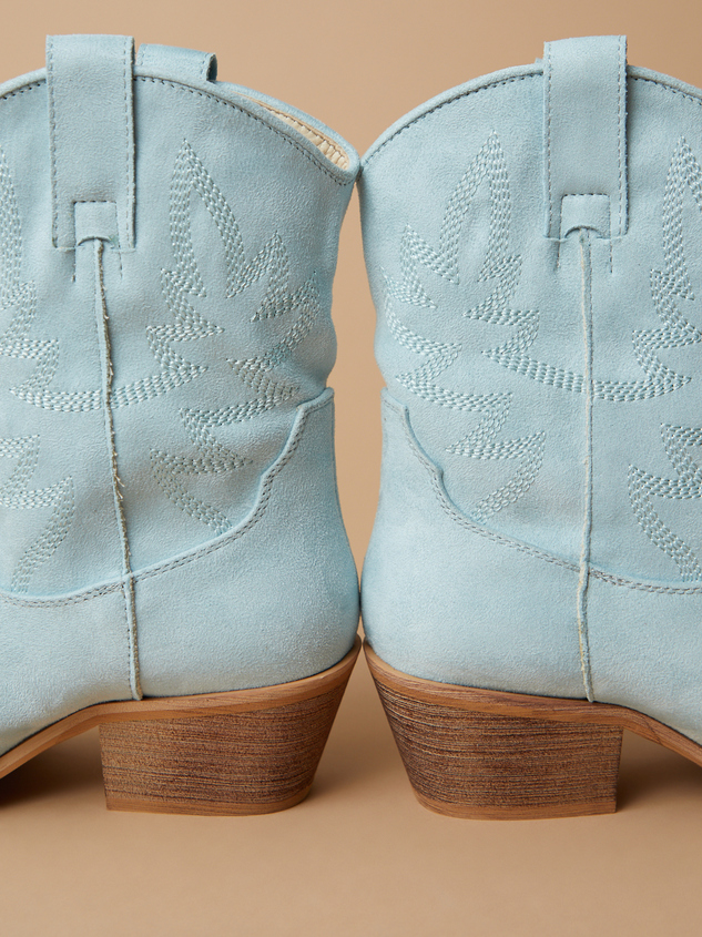 Claire Suede Western Booties Detail 4 - ARULA