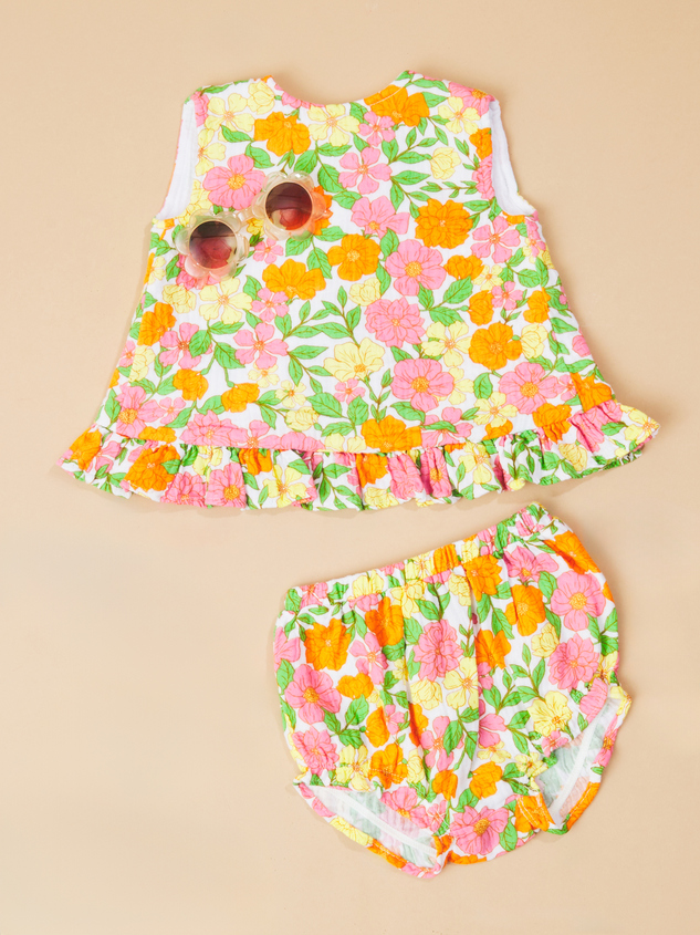 Retro Floral Ruffle Set - ARULA