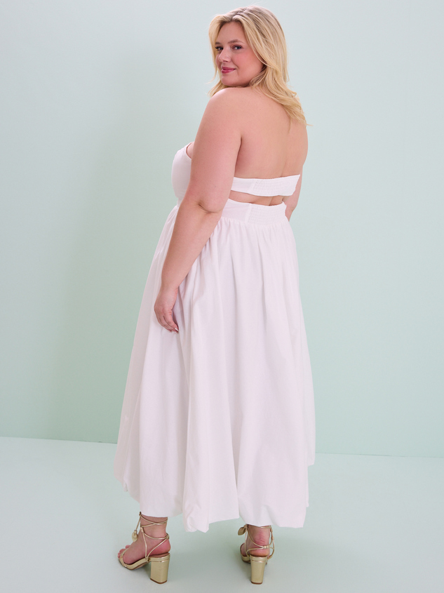 Collins Strapless Midi Dress Detail 4 - ARULA