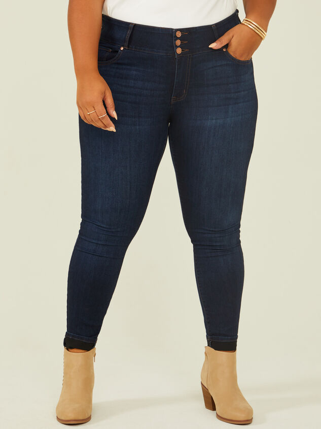 Waist Smoothing Skinny Jeans - Goldie Detail 1 - ARULA