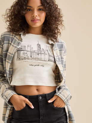 NYC Skyline Baby Tee - ARULA - 