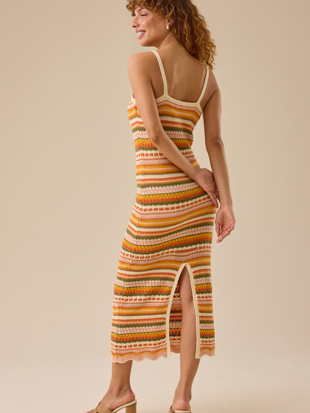Vicki Striped Maxi Dress Detail 4 - ARULA