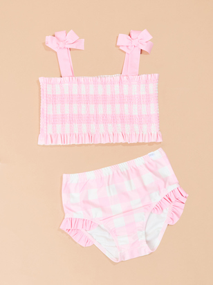 Penny Gingham Bow Swimsuit by Mud Pie - ARULA - 