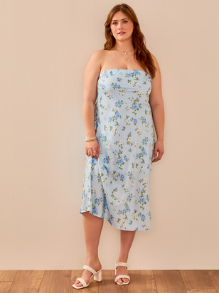 Raelynn Satin Midi Dress - ARULA - 