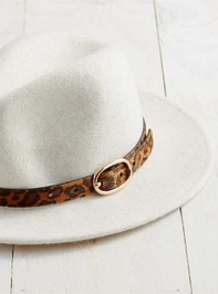 Leopard Belted Hat Detail 3 - ARULA