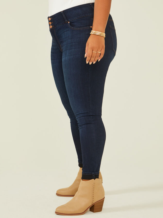 Waist Smoothing Skinny Jeans - Goldie Detail 2 - ARULA