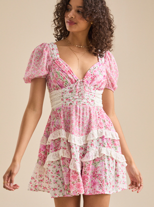Aderny Floral Mini Dress - ARULA - 