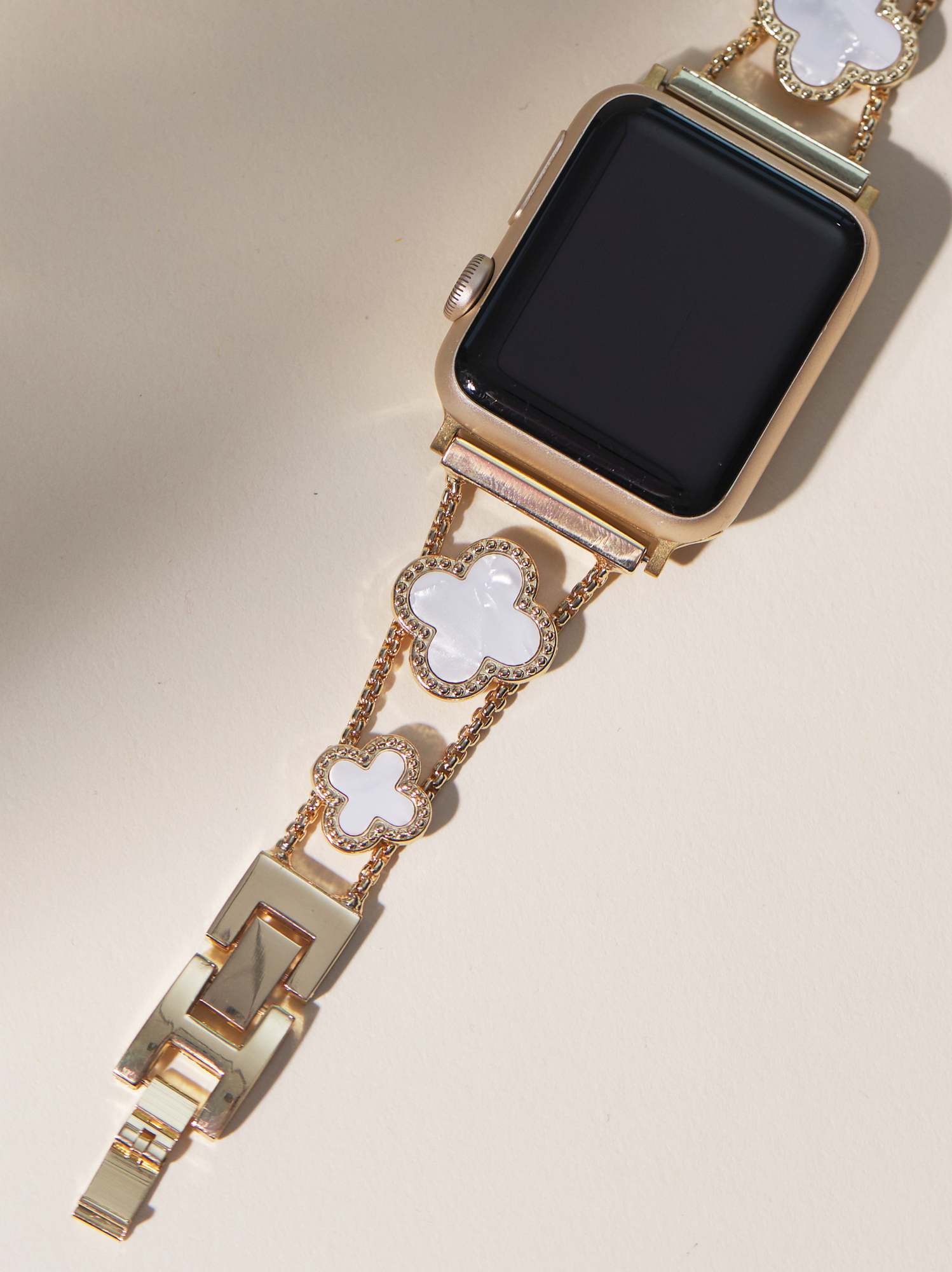 Smart watch with gold band store