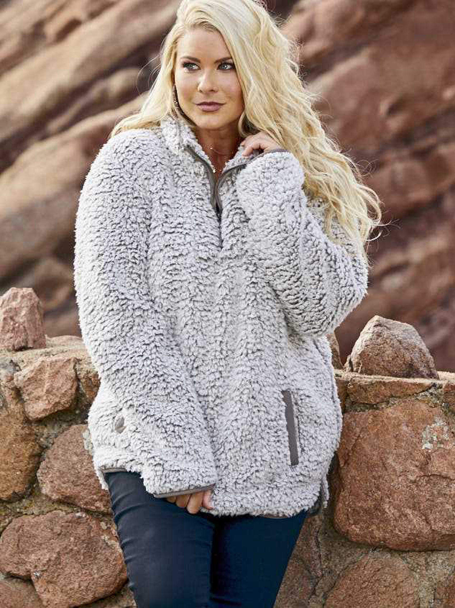 Wubby sherpa pullover new arrivals