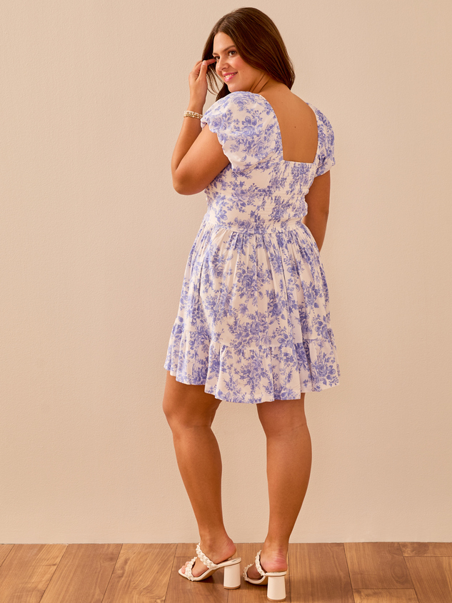 Wilow Floral Mini Dress Detail 5 - ARULA