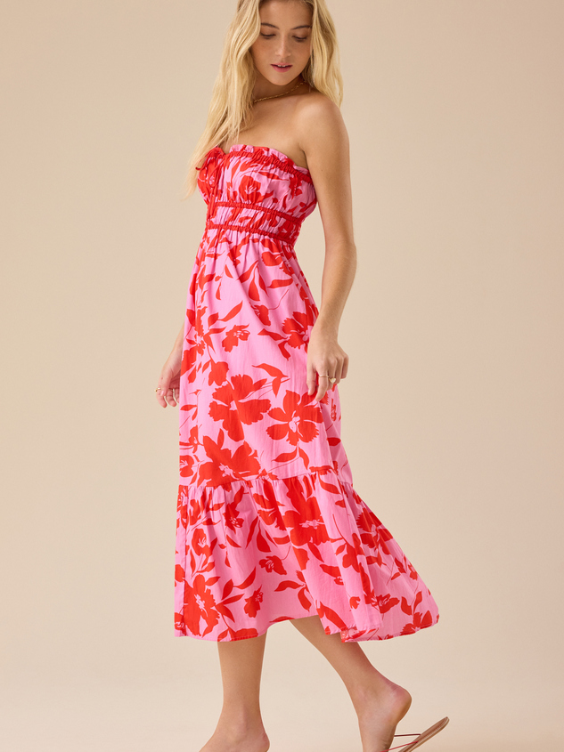 Mallory Floral Midi Dress Detail 5 - ARULA