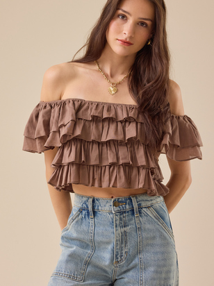 Simone Ruffle Top - ARULA