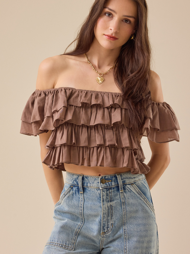 Simone Ruffle Top Detail 2 - ARULA