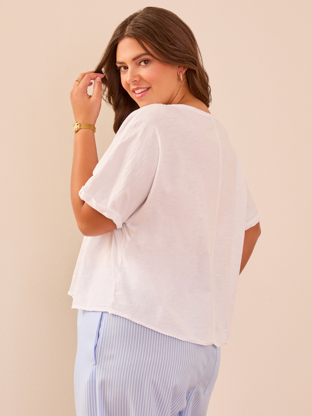 Michaela Boxy Tee Detail 5 - ARULA
