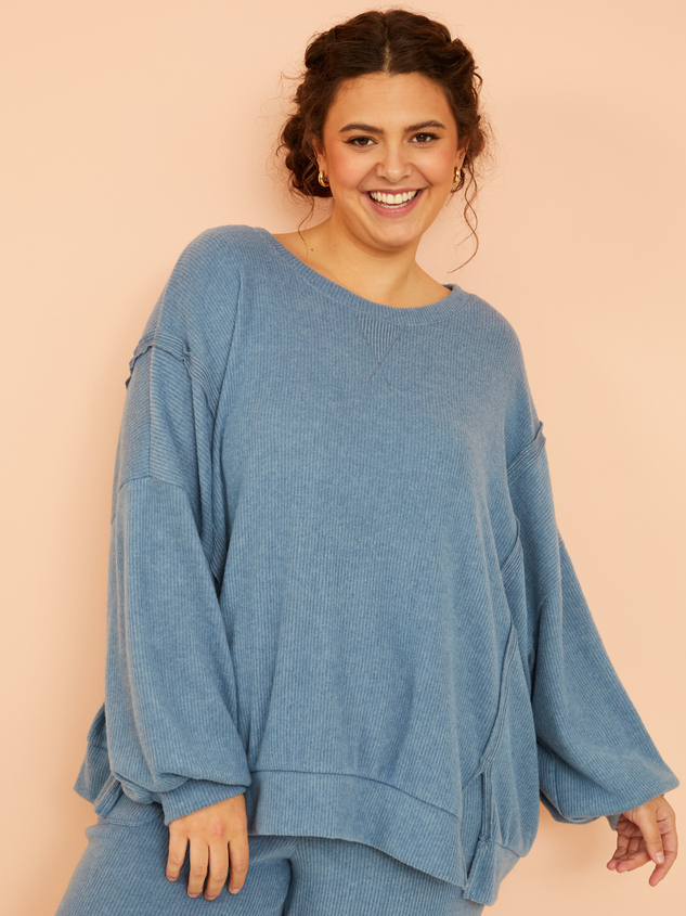 Tranquil Waffle Pullover - ARULA