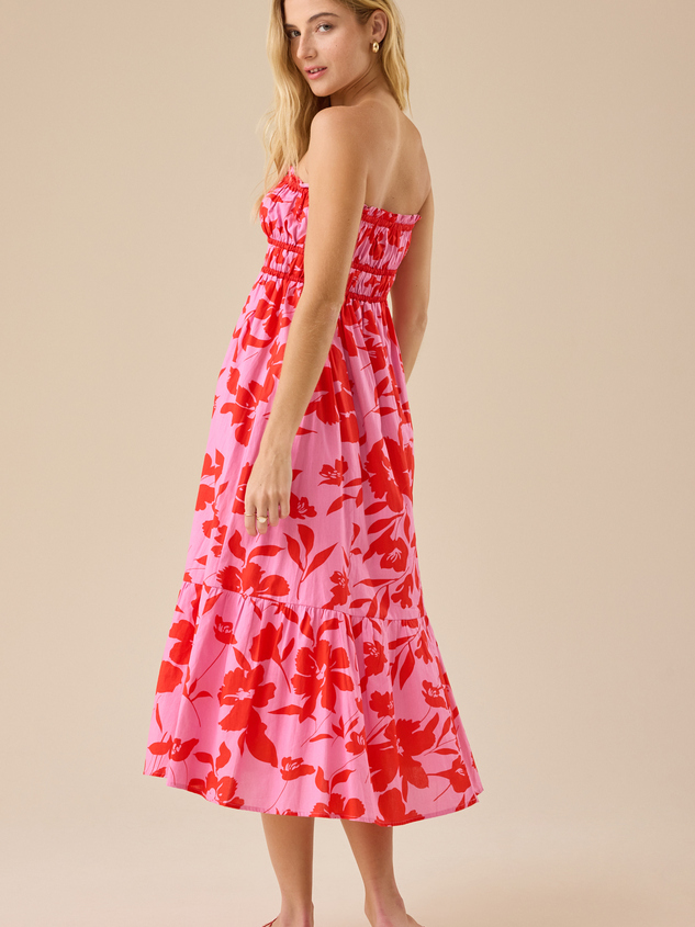 Mallory Floral Midi Dress Detail 6 - ARULA