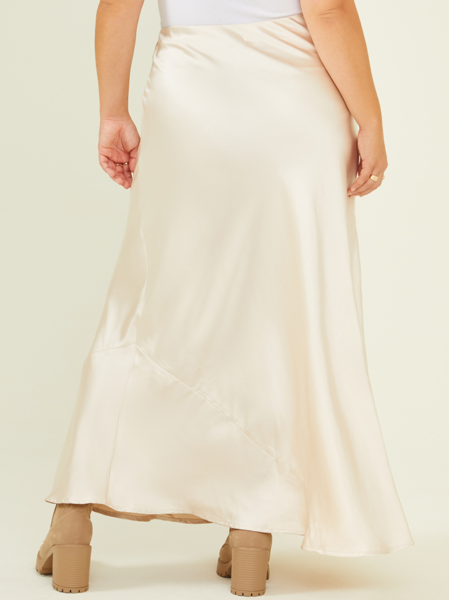 Isabella Satin Midi Skirt