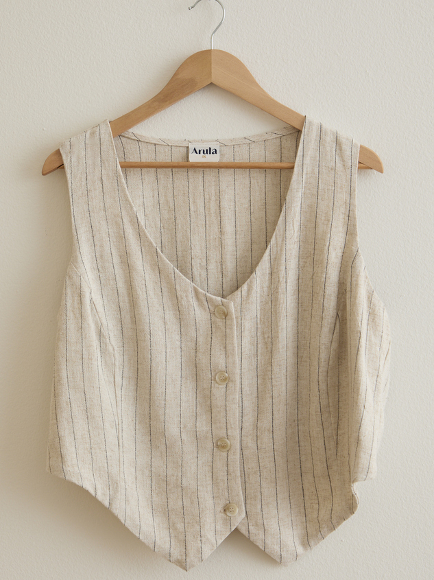 Brayden Stripe Linen Top - ARULA