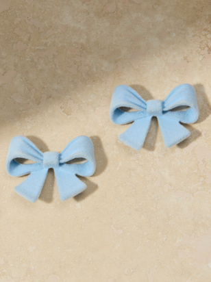 Velvet Bow Earrings - ARULA - 